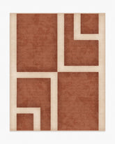 Aldo Terracotta & Cream Rug by The Local Project