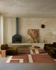 Aldo Terracotta & Cream Rug by The Local Project