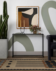 Kasi Black & Tan Flatwoven Rug by Architectural Digest