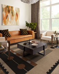 Kasi Black & Tan Flatwoven Rug by Architectural Digest
