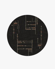 Nisa Ink Black Rug by Architectural Digest