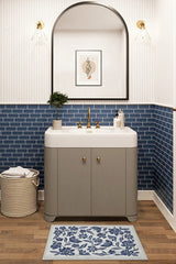 Bella Bouquet Delft Blue Bath Mat