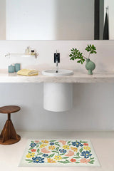 Bella Bouquet Multicolor Bath Mat