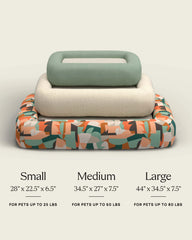 Blue Woven Bolster Pet Bed