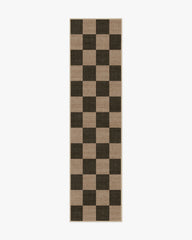 Checkerboard Soft Black Re-Jute Rug
