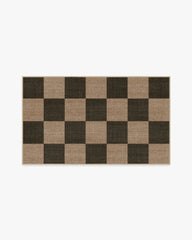 Checkerboard Soft Black Re-Jute Rug