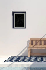 Cleo Trellis Royal Blue Outdoor Rug