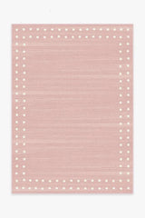 Dot Border Pink Rug