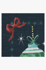 Festive Garland Navy Outdoor Rug
