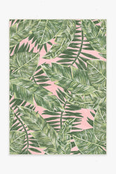 Filifera Palm Pink Outdoor Rug