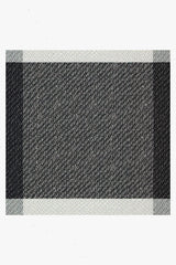 Gingham Plaid Black & White Outdoor Rug