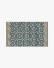 Newport Slate Blue Re-Jute Rug by Gray Malin