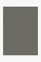 Halo Diamond Black Outdoor Rug