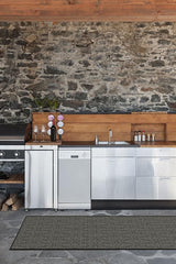 Halo Diamond Black Outdoor Rug