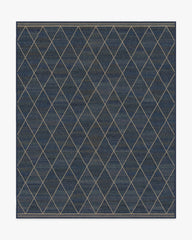 Harlequin Trellis Natural Navy Re-Jute Rug