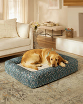 Harper Blue Woven Bolster Pet Bed