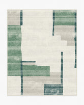 Haylan Ivory & Green Rug