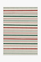 Hudson Stripe Red & Green Rug