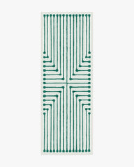 Inkdrop Ivory & Emerald Rug by Jonathan Adler