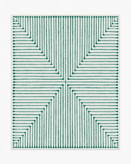 Inkdrop Ivory & Emerald Rug by Jonathan Adler