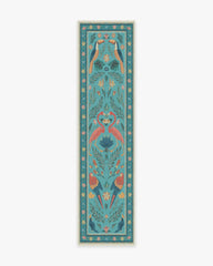 Birds Of A Feather Aqua Rug by Iris Apfel