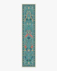 Birds Of A Feather Aqua Rug by Iris Apfel
