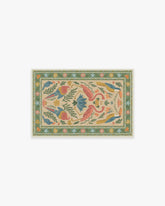 Birds Of A Feather Green & Peach Rug by Iris Apfel