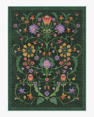 Protea Forest Green Rug by Iris Apfel