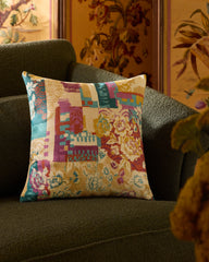 Remix Jewel Multicolor Woven Throw Pillow by Iris Apfel