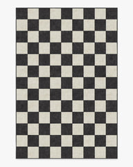 Jaque Checkered Black Rug