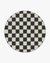 Jaque Checkered Black Rug