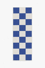 Jaque Checkered Blue Outdoor Rug
