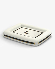 Classic Monogram Ivory Woven Pet Bed, Large by Jonathan Adler