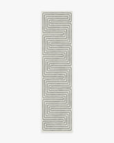 Labyrinth Black & Ivory Rug by Jonathan Adler