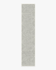 Labyrinth Black & Ivory Rug by Jonathan Adler