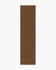 Labyrinth Brown & Orange Rug by Jonathan Adler