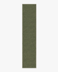 Labyrinth Fern Green Rug by Jonathan Adler