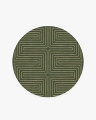 Labyrinth Fern Green Rug by Jonathan Adler
