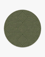 Labyrinth Fern Green Rug by Jonathan Adler