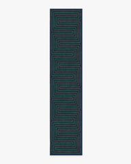 Labyrinth Navy & Teal Rug by Jonathan Adler