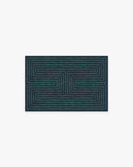 Labyrinth Navy & Teal Rug by Jonathan Adler