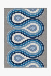 Milano Blue Steel Rug by Jonathan Adler