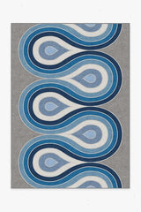 Milano Blue Steel Rug by Jonathan Adler