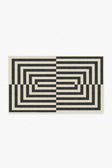 Op Art Charcoal Rug by Jonathan Adler