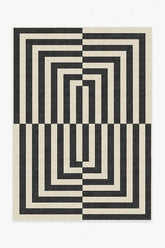 Op Art Charcoal Rug by Jonathan Adler
