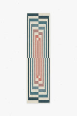 Op Art Teal Rug by Jonathan Adler