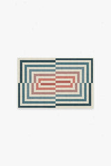 Op Art Teal Rug by Jonathan Adler