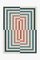 Op Art Teal Rug by Jonathan Adler