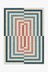 Op Art Teal Rug by Jonathan Adler
