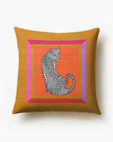 Snow Leopard Multicolor Woven Throw Pillow by Jonathan Adler
